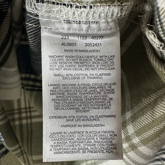 NWT Columbia Calico Basin Flannel Shirt Jacket Womens S Green Plaid Long Sleeve - Picture 5 of 6